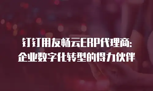 钉钉用友畅云ERP代理商：企业数字化转型的得力伙伴