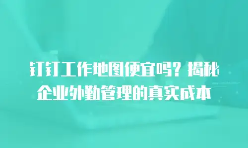 钉钉工作地图便宜吗？揭秘企业外勤管理的真实成本
