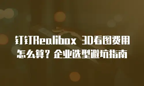 钉钉Realibox 3D看图费用怎么算？企业选型避坑指南