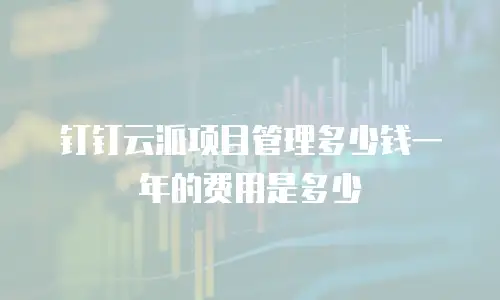 钉钉云派项目管理多少钱一年的费用是多少