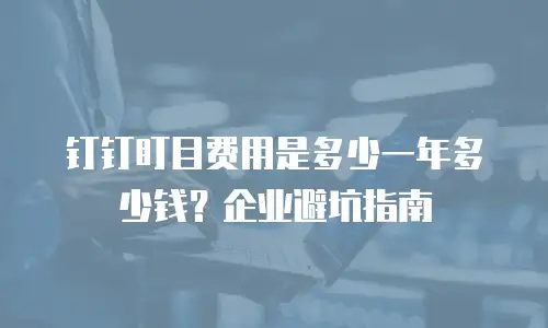 钉钉盯目费用是多少一年多少钱？企业避坑指南