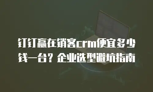 钉钉赢在销客crm便宜多少钱一台？企业选型避坑指南