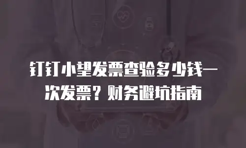 钉钉小望发票查验多少钱一次发票？财务避坑指南