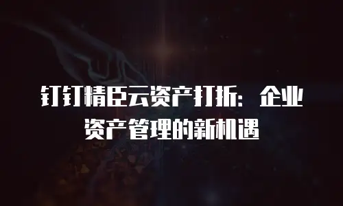 钉钉精臣云资产打折：企业资产管理的新机遇