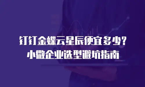 钉钉金蝶云星辰便宜多少？小微企业选型避坑指南