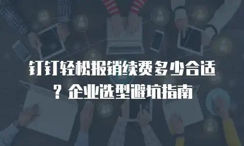 钉钉轻松报销续费多少合适？企业选型避坑指南