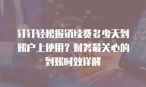 钉钉轻松报销续费多少天到账户上使用？财务最关心的到账时效详解