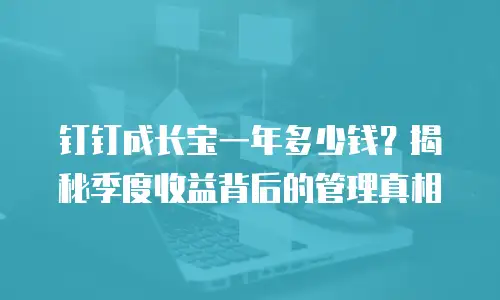 钉钉成长宝一年多少钱？揭秘季度收益背后的管理真相