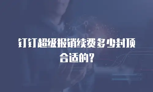 钉钉超级报销续费多少封顶合适的？