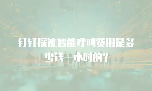 钉钉探迹智能呼叫费用是多少钱一小时的？