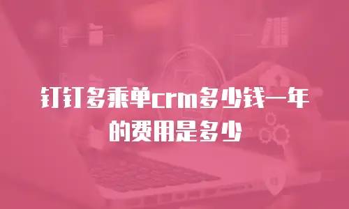 钉钉多乘单crm多少钱一年的费用是多少