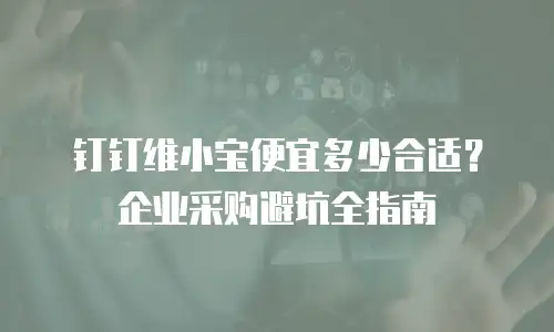 钉钉维小宝便宜多少合适？企业采购避坑全指南