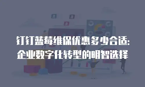 钉钉蓝莓维保优惠多少合适：企业数字化转型的明智选择