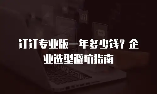 钉钉专业版一年多少钱？企业选型避坑指南