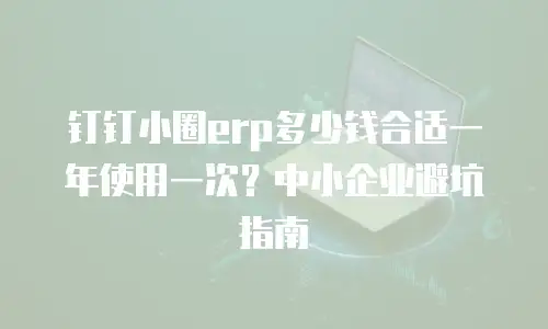 钉钉小圈erp多少钱合适一年使用一次？中小企业避坑指南