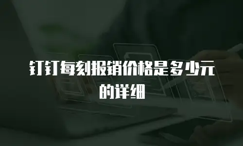 钉钉每刻报销价格是多少元的详细
