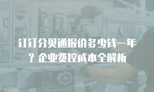 钉钉分贝通报价多少钱一年？企业费控成本全解析