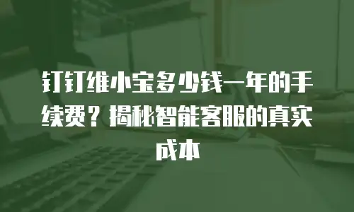 钉钉维小宝多少钱一年的手续费？揭秘智能客服的真实成本
