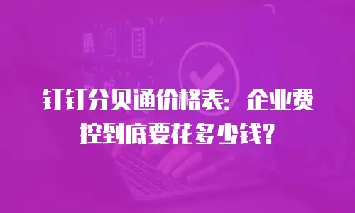 钉钉分贝通价格表：企业费控到底要花多少钱？