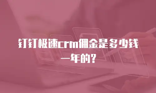 钉钉极速crm佣金是多少钱一年的？