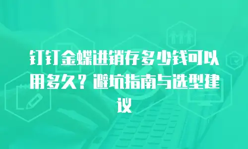 钉钉金蝶进销存多少钱可以用多久？避坑指南与选型建议