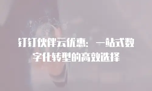 钉钉伙伴云优惠：一站式数字化转型的高效选择