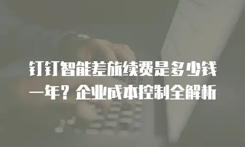 钉钉智能差旅续费是多少钱一年？企业成本控制全解析