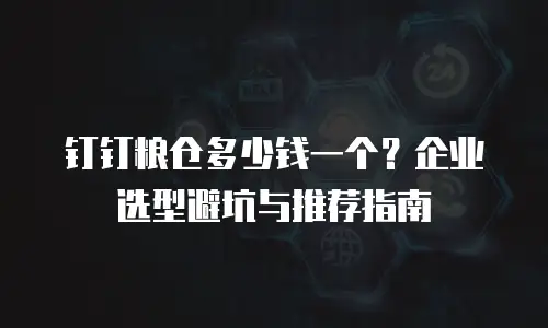 钉钉粮仓多少钱一个？企业选型避坑与推荐指南