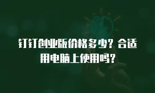 钉钉创业版价格多少？合适用电脑上使用吗？