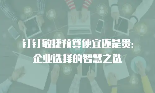钉钉敏捷预算便宜还是贵：企业选择的智慧之选
