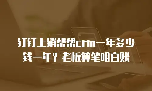 钉钉上销帮帮crm一年多少钱一年？老板算笔明白账