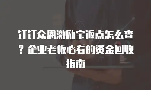 钉钉众恩激励宝返点怎么查？企业老板必看的资金回收指南