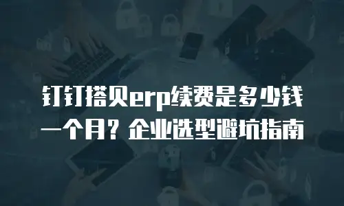钉钉搭贝erp续费是多少钱一个月？企业选型避坑指南
