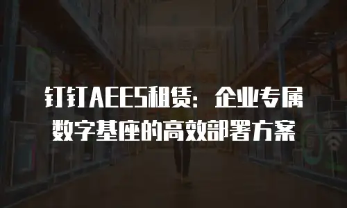 钉钉AEES租赁：企业专属数字基座的高效部署方案