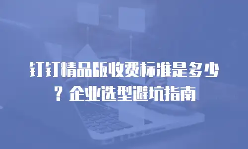 钉钉精品版收费标准是多少？企业选型避坑指南