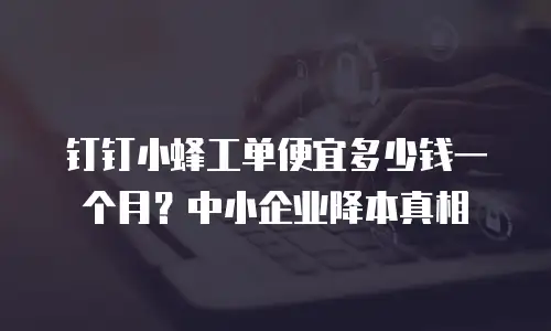 钉钉小蜂工单便宜多少钱一个月？中小企业降本真相