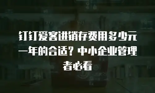 钉钉爱客进销存费用多少元一年的合适？中小企业管理者必看
