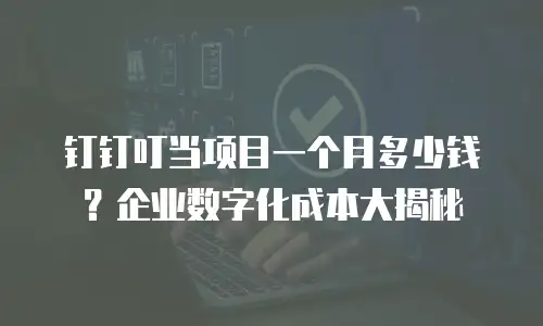 钉钉叮当项目一个月多少钱？企业数字化成本大揭秘