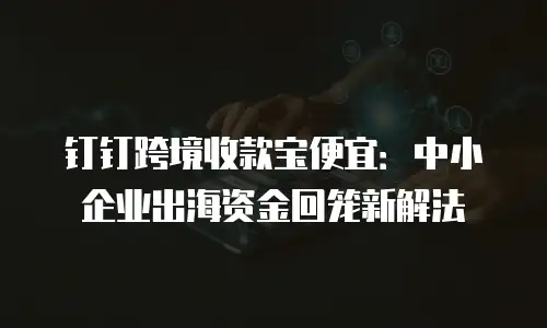 钉钉跨境收款宝便宜：中小企业出海资金回笼新解法