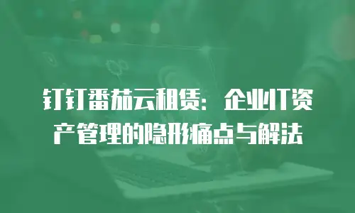 钉钉番茄云租赁：企业IT资产管理的隐形痛点与解法