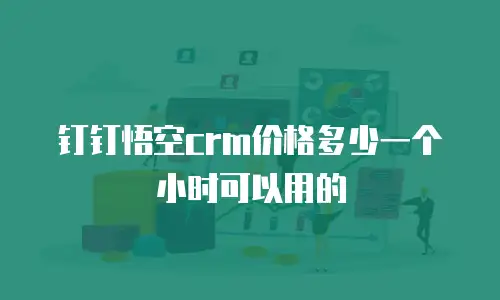 钉钉悟空crm价格多少一个小时可以用的