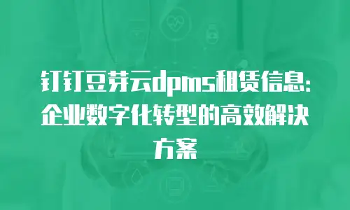 钉钉豆芽云dpms租赁信息：企业数字化转型的高效解决方案