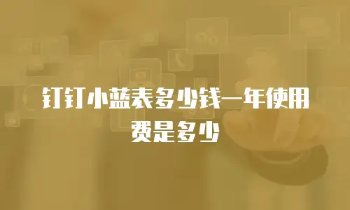 钉钉小蓝表多少钱一年使用费是多少