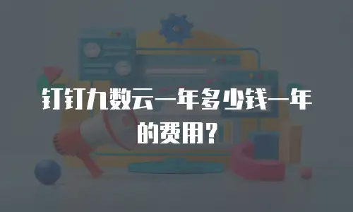 钉钉九数云一年多少钱一年的费用？