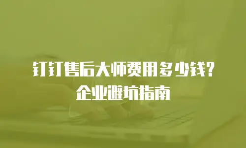 钉钉售后大师费用多少钱？企业避坑指南