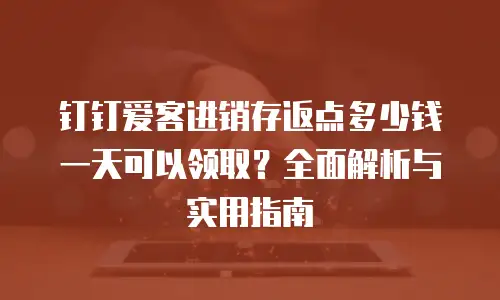 钉钉爱客进销存返点多少钱一天可以领取？全面解析与实用指南