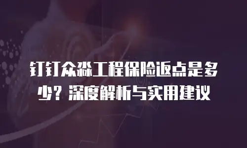 钉钉众淼工程保险返点是多少？深度解析与实用建议