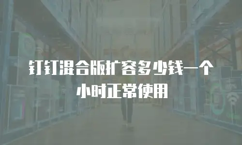 钉钉混合版扩容多少钱一个小时正常使用
