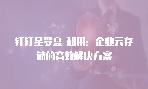 钉钉星罗盘 租用：企业云存储的高效解决方案