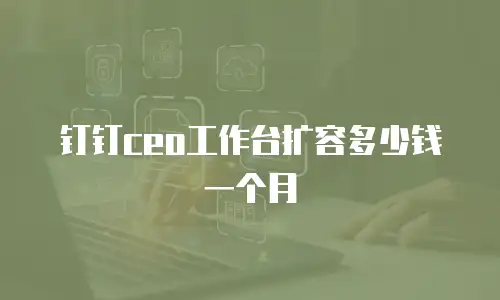 钉钉ceo工作台扩容多少钱一个月